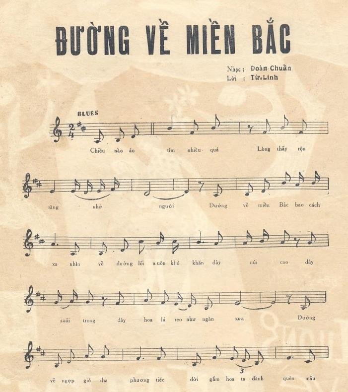 Sheet nhạc Đường Về Miền Bắc